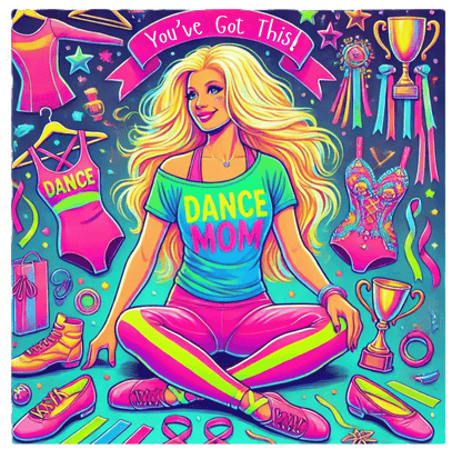 Dance Mom: You've Got This - Blonde Mom - Sitting - Women's Flowy Racerback Tank - Whippie's