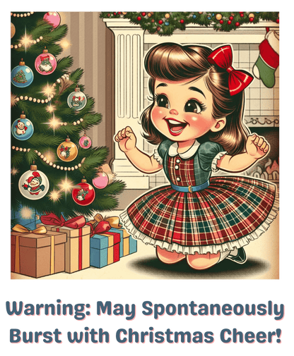 Warning: May Spontaneously Burst with Christmas Cheer! - Women's Softstyle Tee - Whippie's