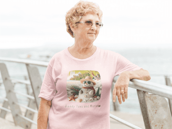 🏖️ Sandy Toes & Mistletoe ☃️ Women's Tee ✨ - Whippie's