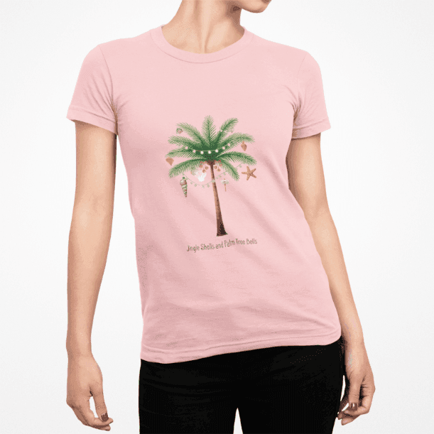 🌴 Jingle Shells & Palm Tree Bells 🐚 Women's Tee ☀️ - Whippie's