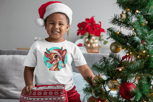 😎 Reindeer Cool 😎 Kids Softstyle Tee ✨ Stay cool this Christmas! - Whippie's
