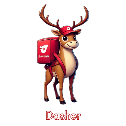 🎅 Dasher's Side Hustle 🍕 Unisex Tee ✨ Dasher's delivering more than holiday cheer! - Whippie's