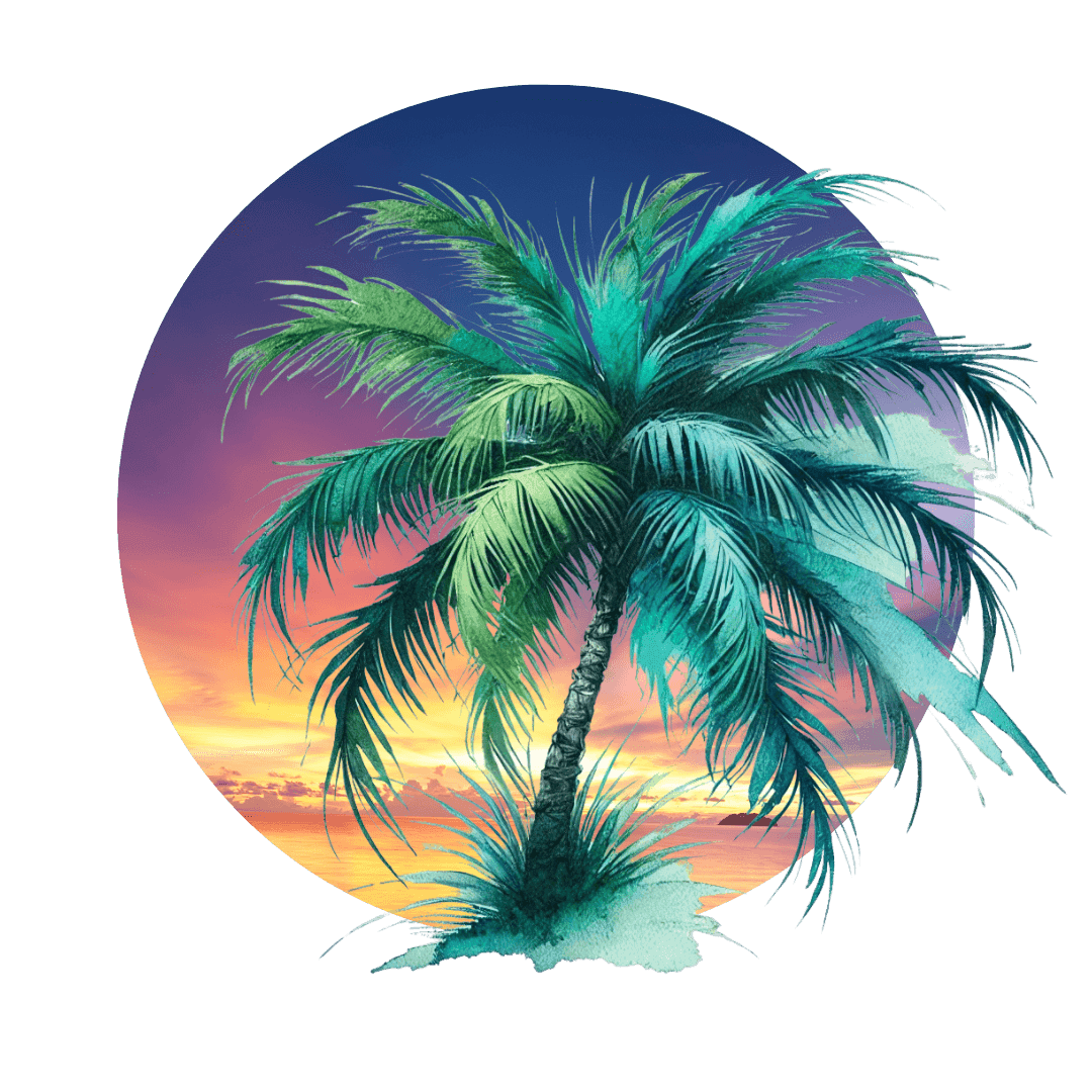 🌅 Tropical Sunset Paradise 🌴 Outdoor Pillow ✨ Bring the tropical vibes home! - Whippie's