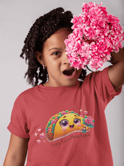 🌮 Let's Taco 'Bout Love 💖 Kids Softstyle Tee ✨ Spread the love this Valentine's Day! - Whippie's