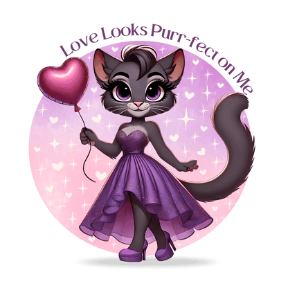💖 Love Looks Purr-fect on Me 😻 Women's Boyfriend Tee ✨ Feline fine and ready to shine! - Whippie's