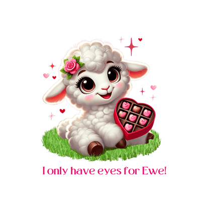 💖 I Only Have Eyes for Ewe! 🐑 Unisex Jersey Tee ✨ Spread the love this Valentine's Day! - Whippie's