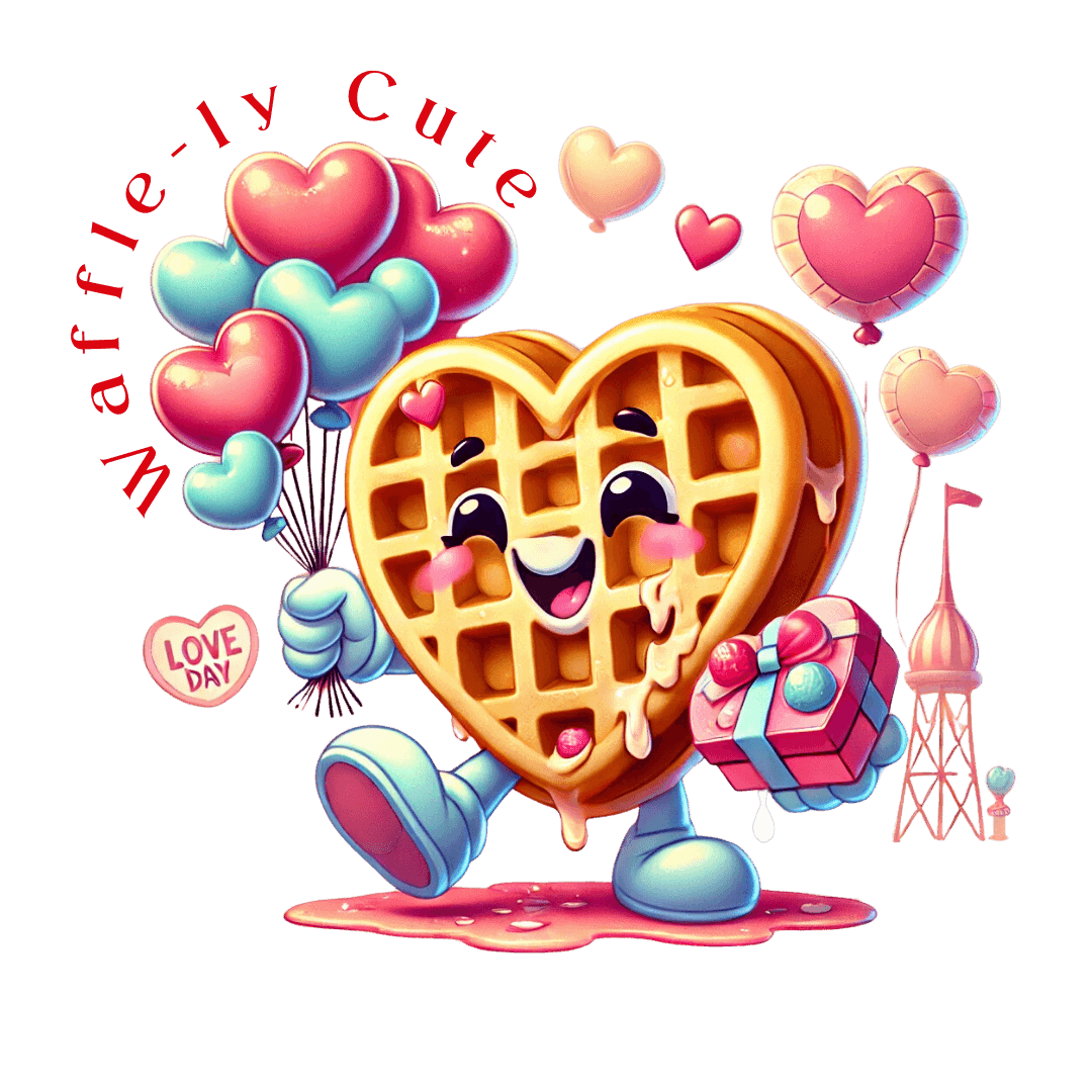 🧇 Waffle-ly Cute! 💖 Kids Softstyle Tee ✨ Spread the love this Valentine's Day! - Whippie's