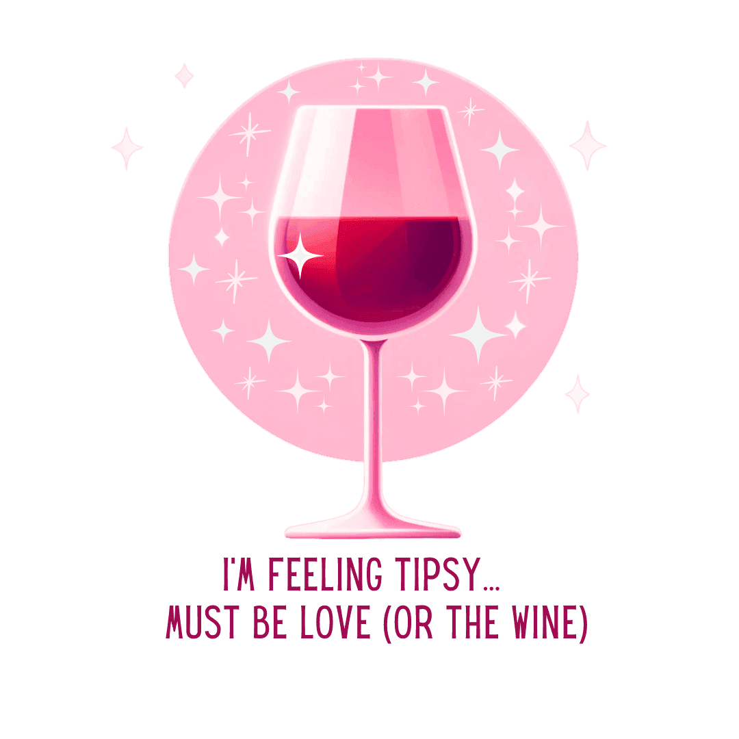💖 I'm Feeling Tipsy... Must Be Love (or the Wine) 🍷 Ladies' V-Neck Tee ✨ Celebrate love and wine! - Whippie's