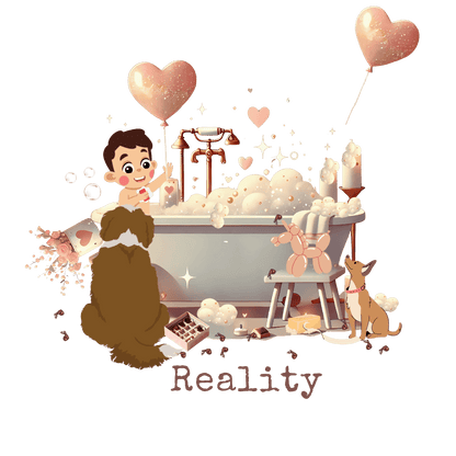 💖 My Valentine's Plan vs. Reality 🛁 Unisex Jersey Tee ✨ Expectation vs. Reality, the Valentine's Day edition! - Whippie's