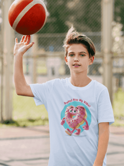 💖 Donut Kill My Vibe! 🍩 Kids Softstyle Tee ✨ Spread the sweet vibes this Valentine's Day! - Whippie's