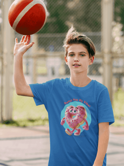 💖 Donut Kill My Vibe! 🍩 Kids Softstyle Tee ✨ Spread the sweet vibes this Valentine's Day! - Whippie's