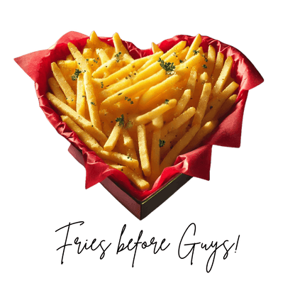🍟 Fries Before Guys! ❤️ Ladies' V-Neck Tee ✨ Celebrate your love for fries! - Whippie's