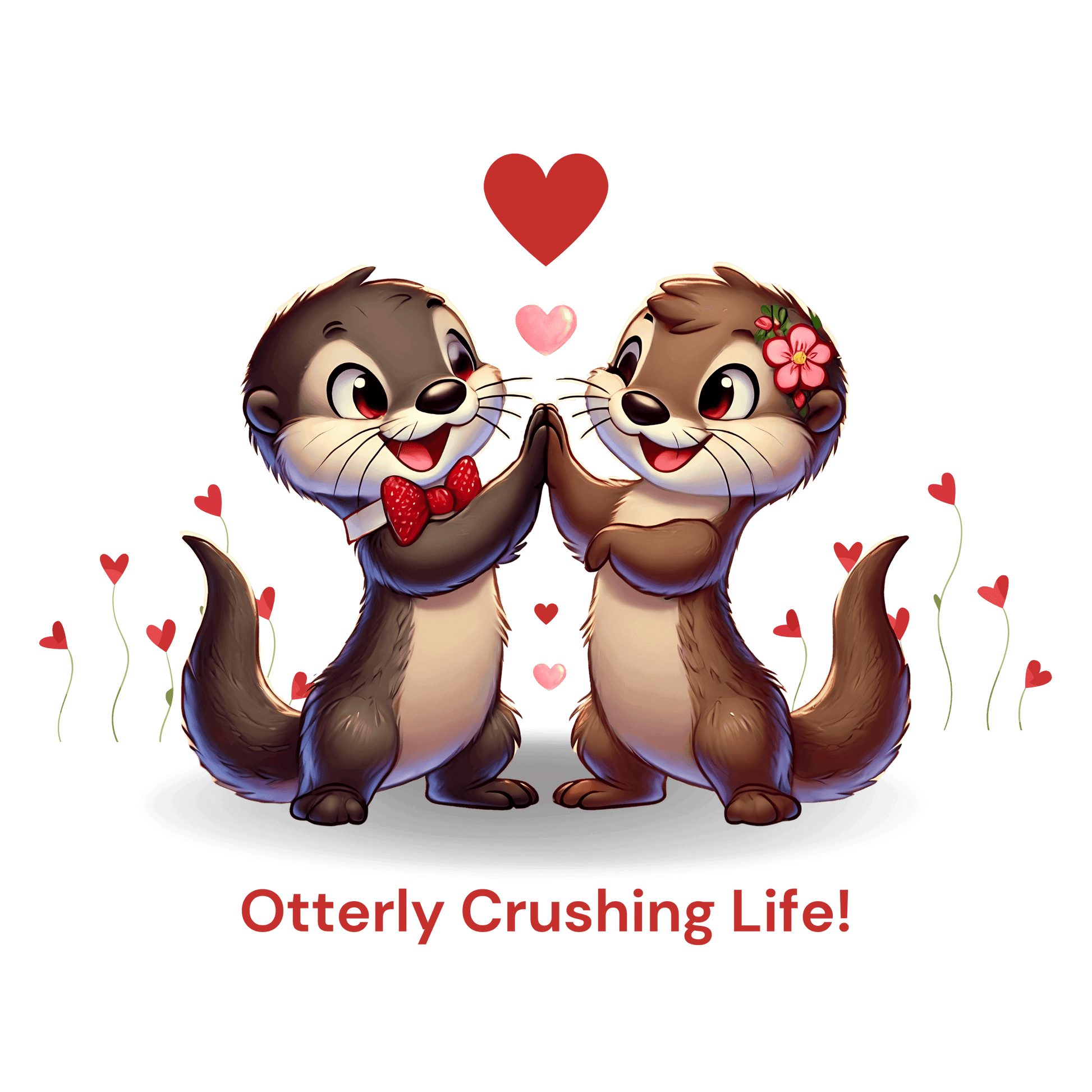 Otterly Crushing Life! Unisex Fleece Sweatshirt - Embrace Joy, Celebrate Friendship 💖🦦 - Whippie's