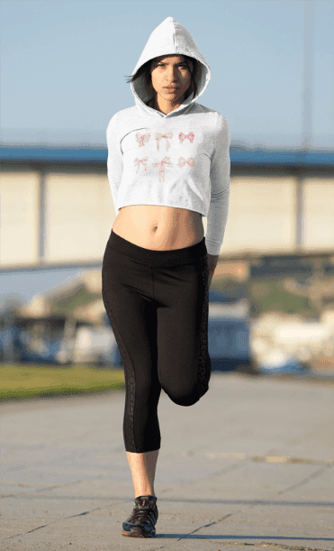 Pink Bow Power Cropped Hoodie - Bow-tiful and Cozy 🎀💖 - Whippie's