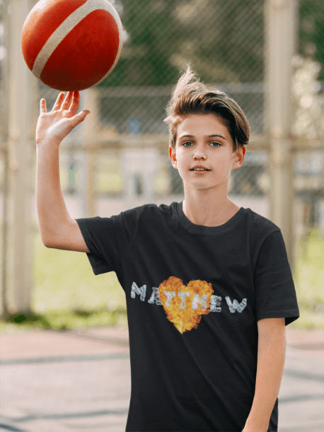 Fire & Ice Name Youth Softstyle T-Shirt - A Fiery and Cool Combo 🔥❄️ - Personalizable - Whippie's