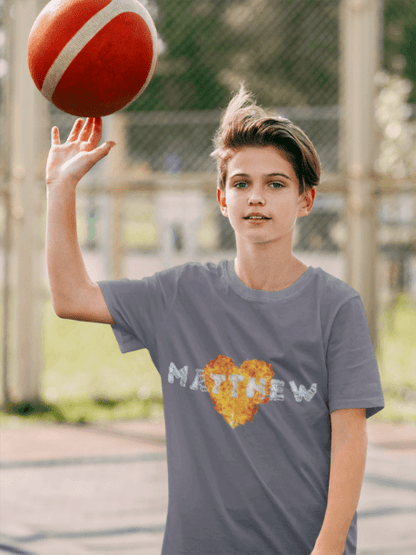 Fire & Ice Name Youth Softstyle T-Shirt - A Fiery and Cool Combo 🔥❄️ - Personalizable - Whippie's