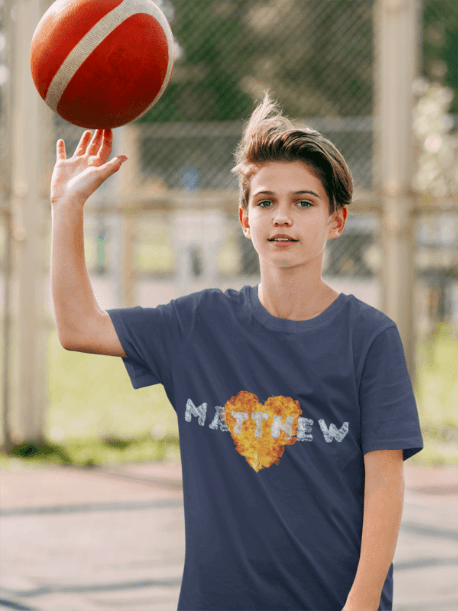 Fire & Ice Name Youth Softstyle T-Shirt - A Fiery and Cool Combo 🔥❄️ - Personalizable - Whippie's