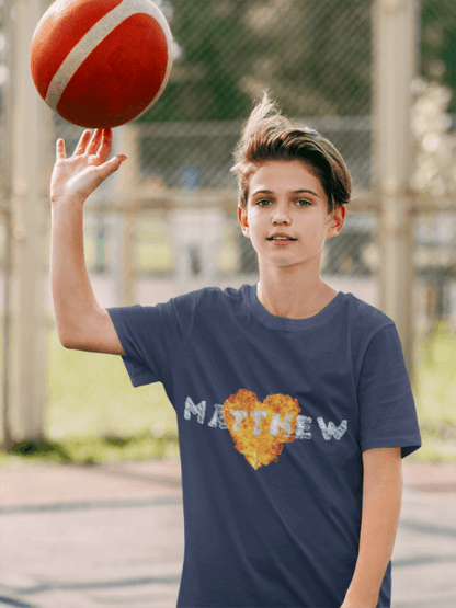 Fire & Ice Name Youth Softstyle T-Shirt - A Fiery and Cool Combo 🔥❄️ - Personalizable - Whippie's