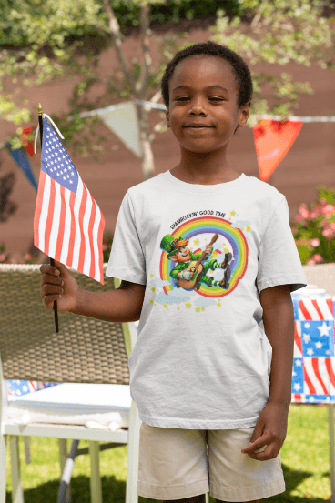 Shamrockin' Good Time Youth Tee - Rockin' the Irish Spirit! 🎸🍀🌈 - Whippie's