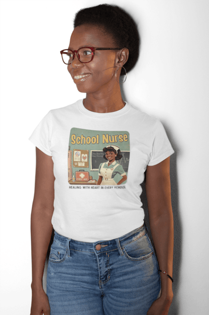 School Nurse Hero Tee (2) - Healing with Heart in Every School 🩺❤️ - Whippie's