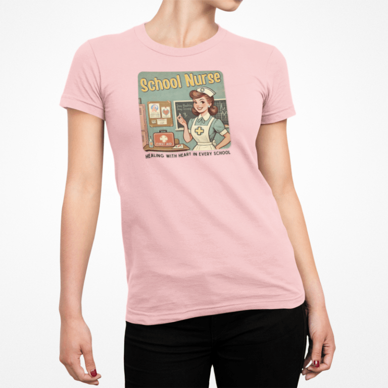 School Nurse Hero Tee - Healing with Heart in Every School 🩺❤️ - Whippie's