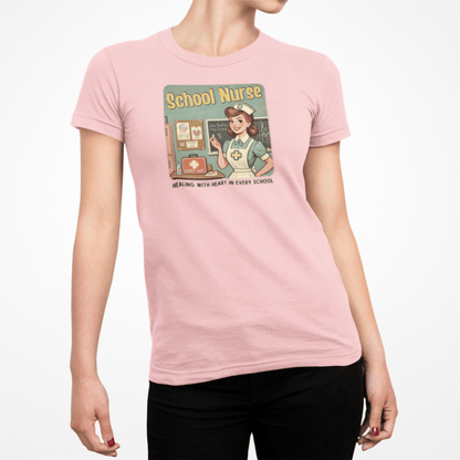 School Nurse Hero Tee - Healing with Heart in Every School 🩺❤️ - Whippie's