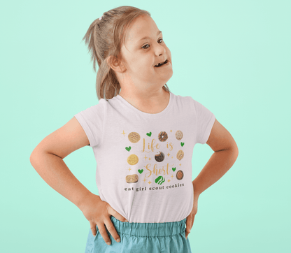 Life is Short, Eat Girl Scout Cookies Youth Tee 🍪❤️ - Whippie's
