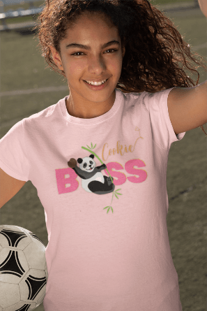 Cookie Boss Women's Tee - Panda-monium at the Cookie Booth! 🍪👑🐼 - Whippie's