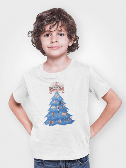 Nutcracker Christmas Tree - A Festive Affair! 🎄✨ Kids Softstyle Tee - Whippie's