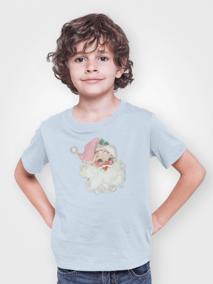 Blue-Eyed Santa - Santa's Got the Blues (and We Love It!) 💙🎅 Youth Softstyle T-Shirt 🎅🏻👚 - Whippie's
