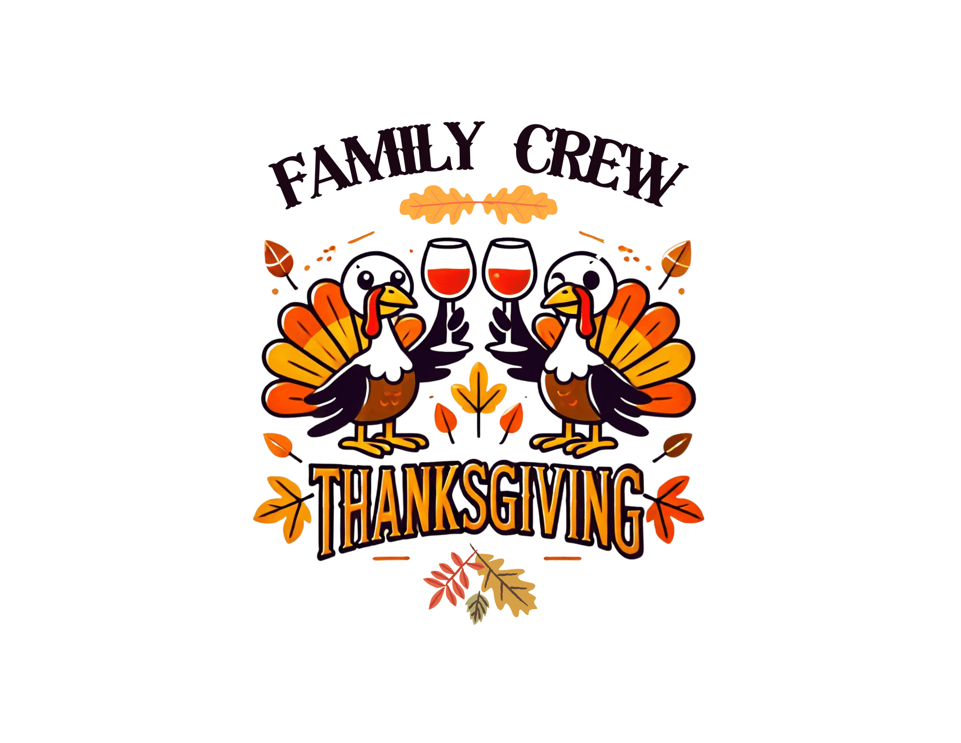 Thanksgiving Family Crew - Gobble 'Til You Wobble with Your Favorite Crew! 🦃🍁 Unisex T-Shirt - Whippie's