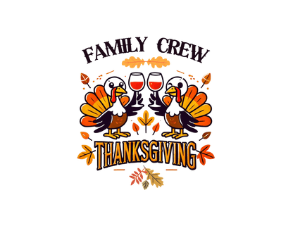 Thanksgiving Family Crew - Gobble 'Til You Wobble with Your Favorite Crew! 🦃🍁 Unisex T-Shirt - Whippie's