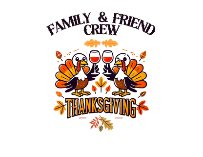 Thanksgiving Family & Friends Crew - Cheers to the Crew! 🦃🥂🍁 Unisex T-Shirt - Whippie's