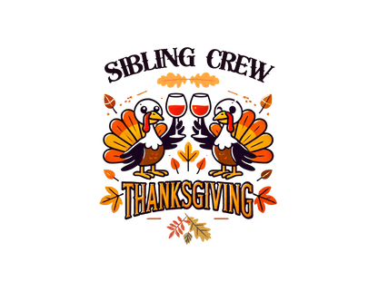 Thanksgiving Sibling Crew - Wine Unisex T-Shirt - Whippie's
