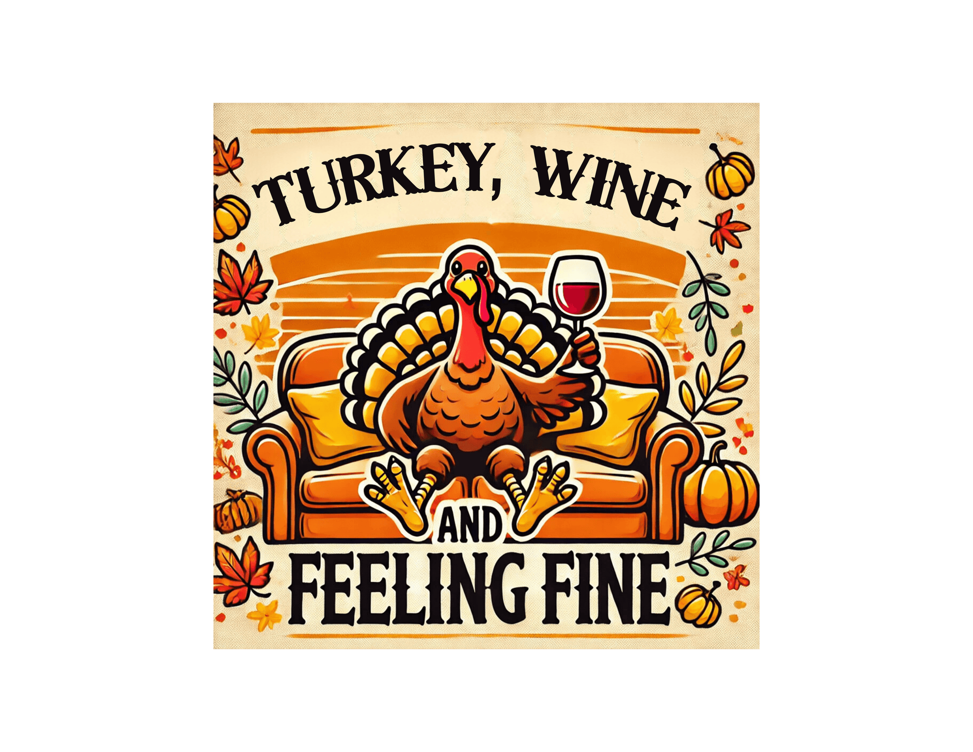 Turkey, Wine, Feeling Fine - Unisex T-Shirt - Whippie's