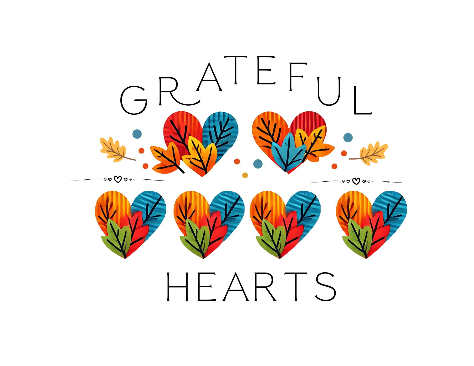 Grateful Hearts - A Family Affair 🧡💛❤️ - Six Hearts - Unisex T-Shirt - Whippie's