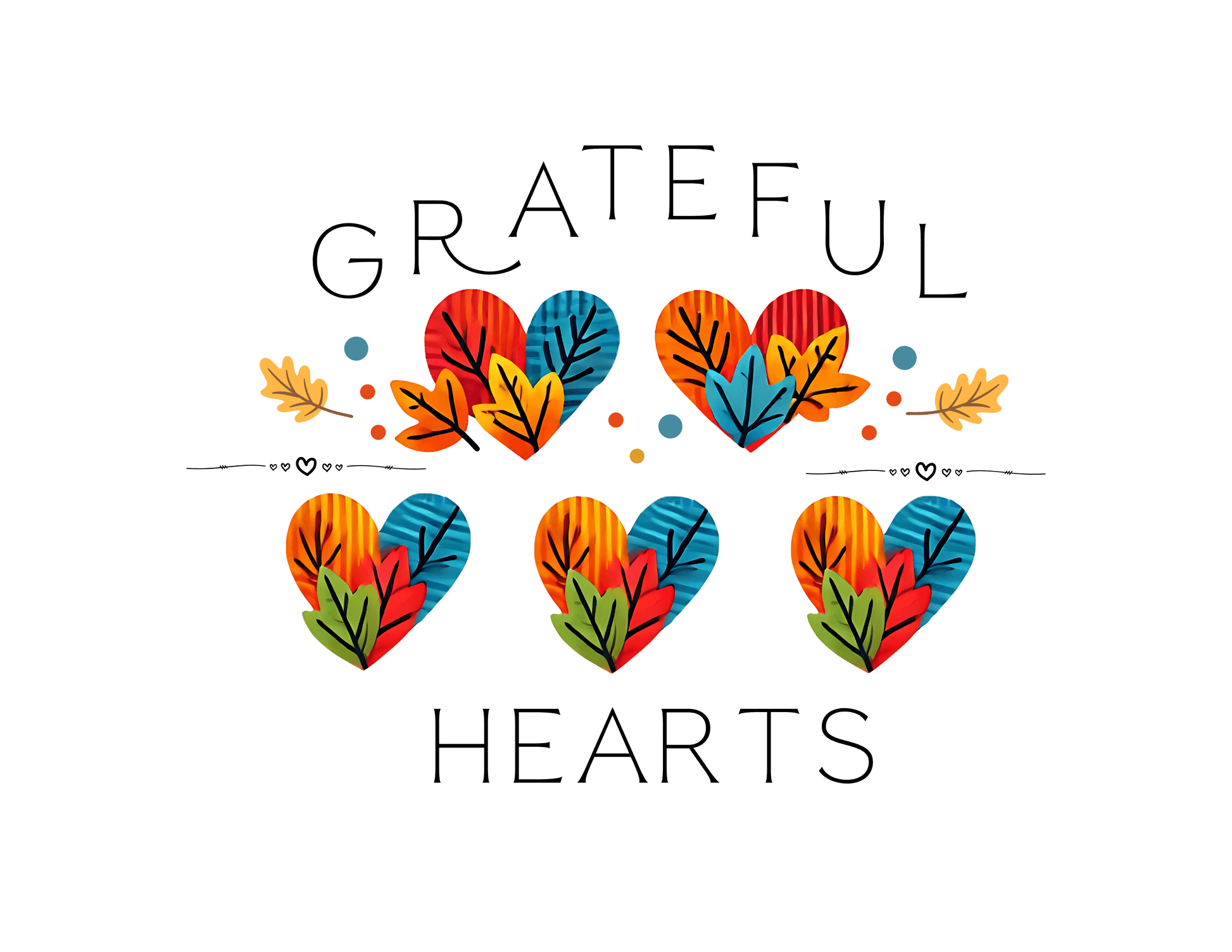 Grateful Hearts - A Family Affair 🧡💛❤️ - Five Hearts - Unisex T-Shirt - Whippie's