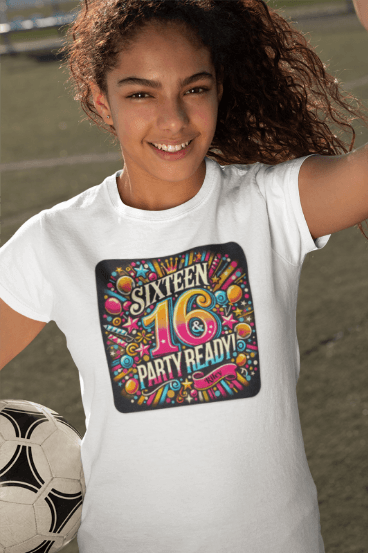 Sweet 16 & Party Ready - Women's Softstyle Tee - Personalizable - Whippie's