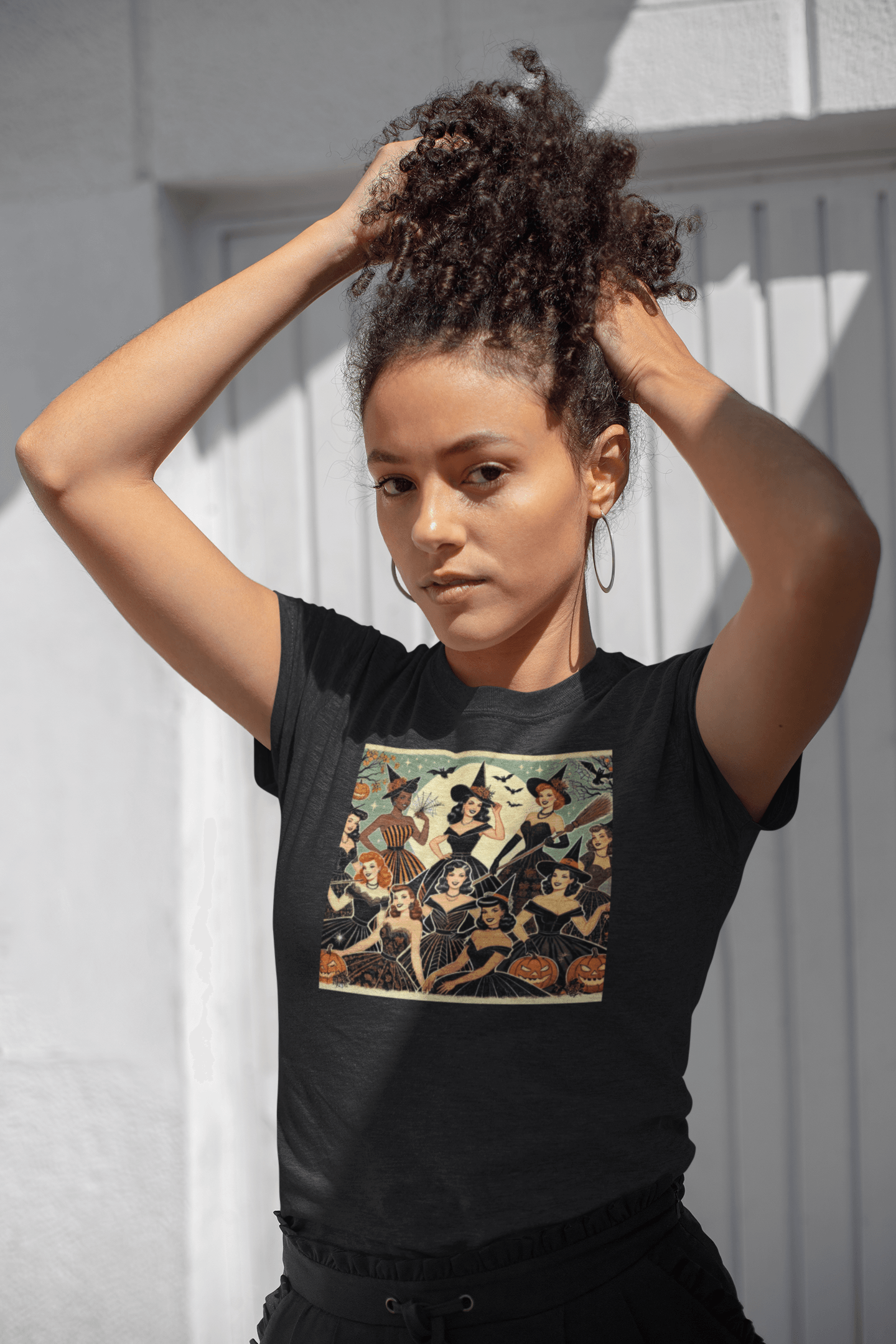 Charmed & Chic: Retro Witches Coven Women's Favorite Tee - Spellbinding Style! 🧙‍♀️✨ - Whippie's