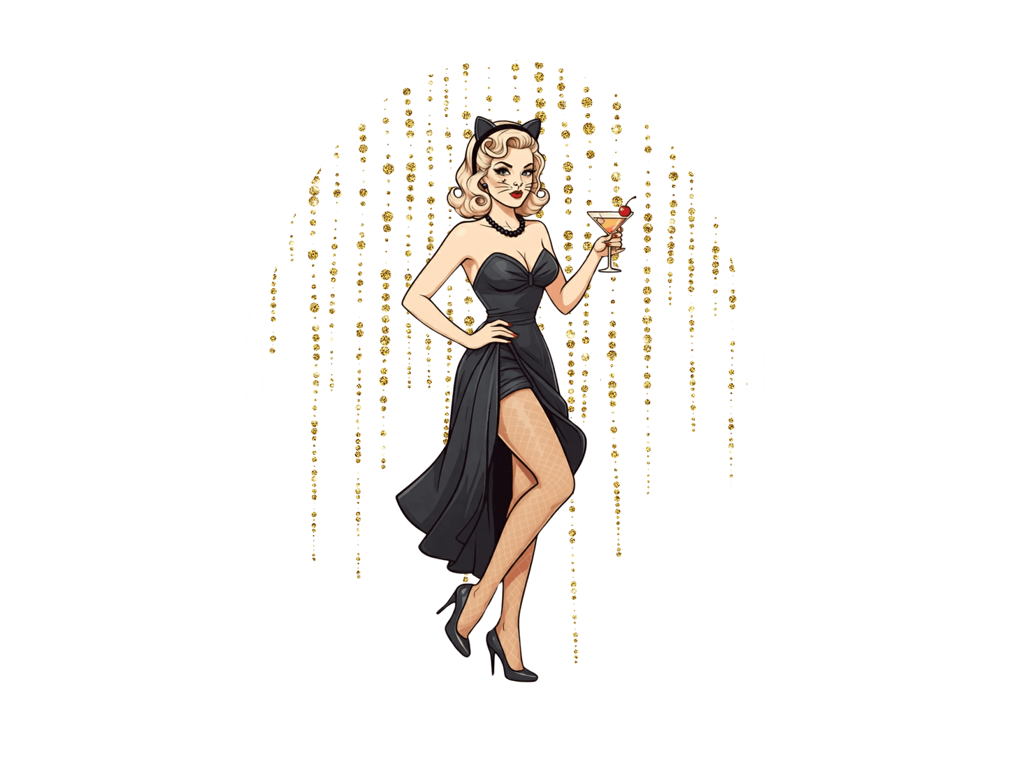 Bewitching Glamour Women's Favorite Tee - A Retro Halloween Dream 🍸✨ - Whippie's