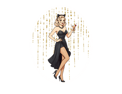 Bewitching Glamour Women's Favorite Tee - A Retro Halloween Dream 🍸✨ - Whippie's