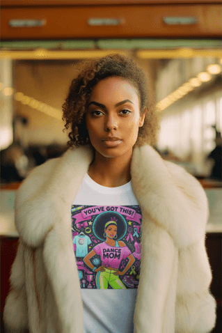 Dance Mom Magic (Young Black Mom) - A Colorful Celebration 🌈 - Women's Softstyle Tee - Whippie's