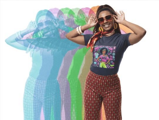 Dance Mom Magic (Young Black Mom) - A Colorful Celebration 🌈 - Women's Softstyle Tee - Whippie's