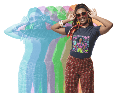 Dance Mom Magic (Young Black Mom) - A Colorful Celebration 🌈 - Women's Softstyle Tee - Whippie's