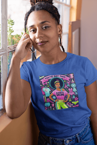 Dance Mom Magic (Young Black Mom) - A Colorful Celebration 🌈 - Women's Softstyle Tee - Whippie's