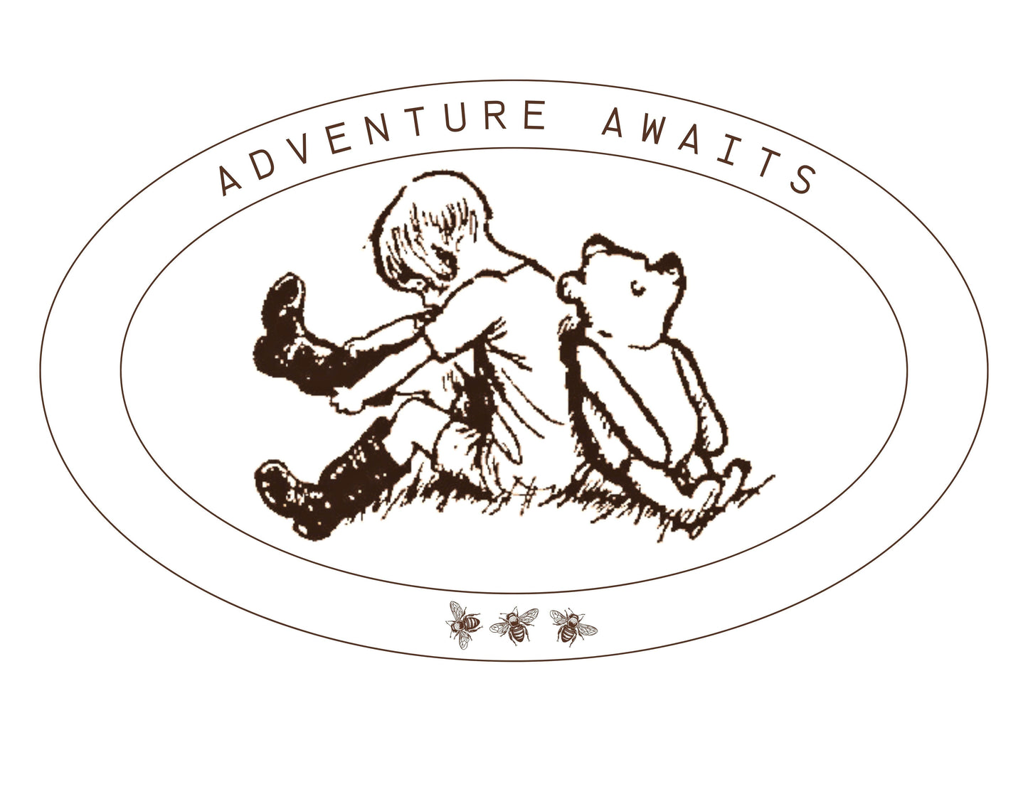 Adventure Awaits Classic Winnie the Pooh 🍯✨ Soft Fleece Baby Blanket - Personalizable - Whippie's