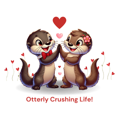 Otterly Crushing Life! Tote Bag - Carry Your World, Otter Style 🦦💖 - Whippie's