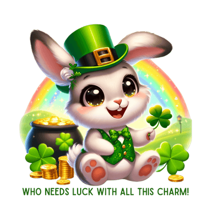 Who Needs Luck with All This Charm? Unisex HD Cotton T-Shirt - Spread Luck and Laughter! 🍀🍀 - Whippie's