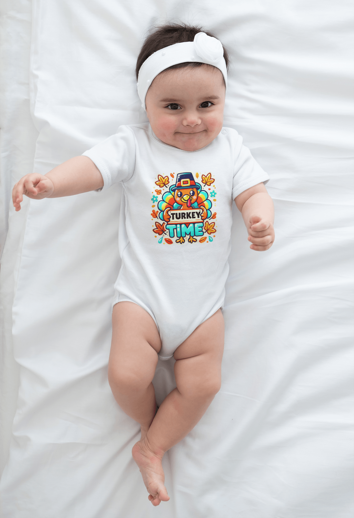 Thanksgiving Collection: “Turkey Time” Baby Onesie It’s Turkey Time! - Whippie's