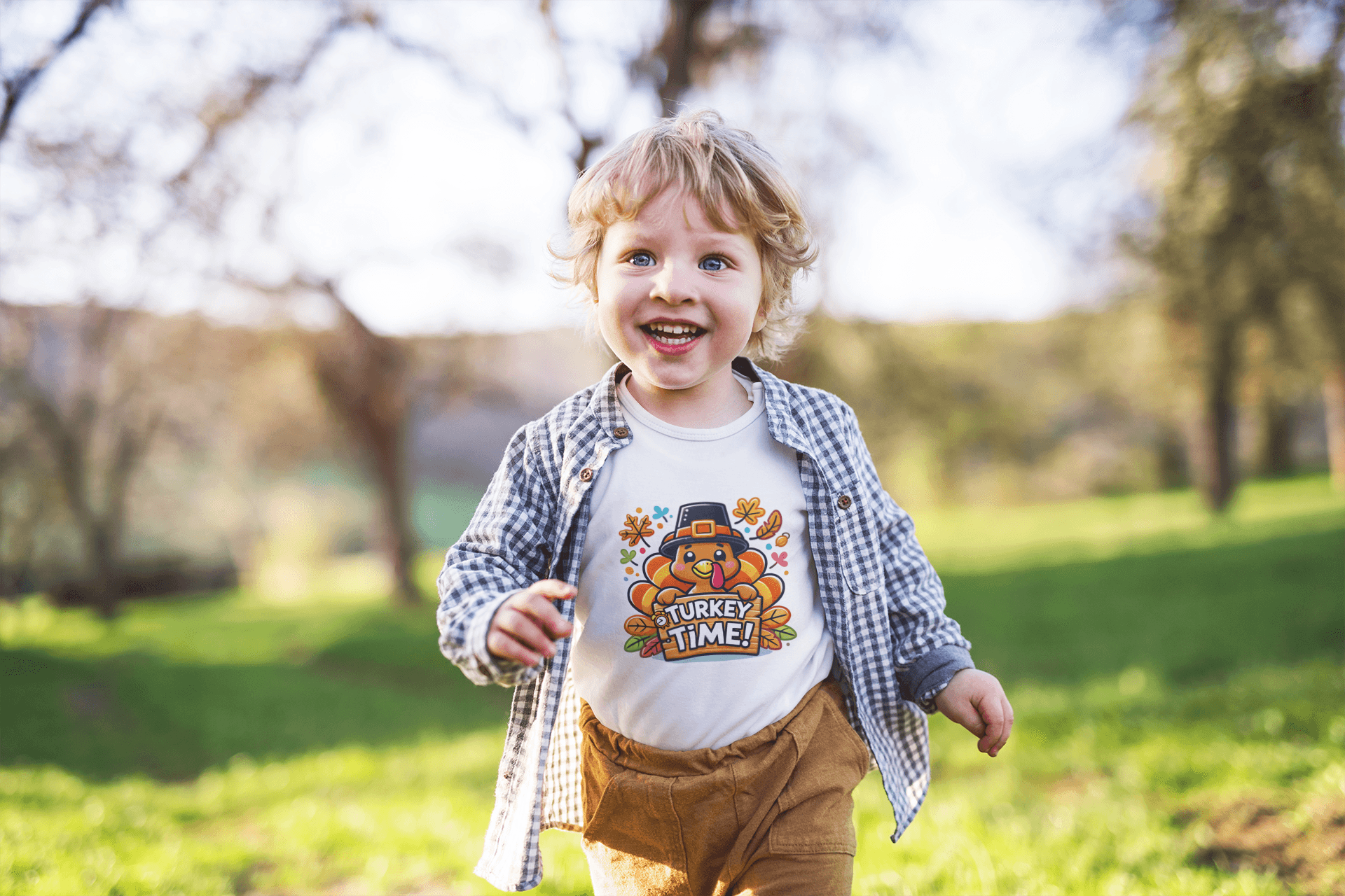 Thanksgiving Collection: “Turkey Time” Baby Onesie Time for Turkey! - Whippie's